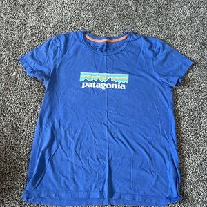 Patagonia Vibrant Blue Tee with Logo